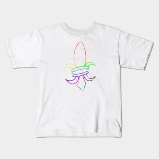 Rainbow Fleur de Lis Kids T-Shirt